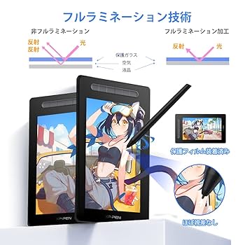 Amazon | XPPen 液タブ 液晶タブレット 10インチ IPS フル